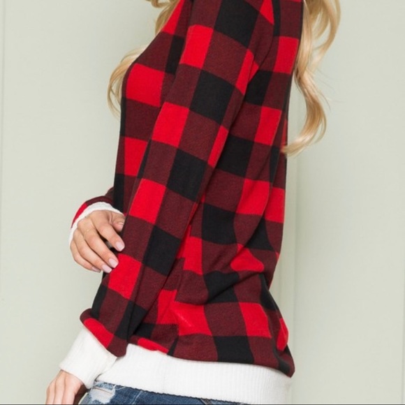 Long sleeve Buffalo plaid top - Picture 6 of 12